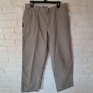 Columbia Sportswear Khaki Utility Pants Mens 33x30 Zipper Pocket